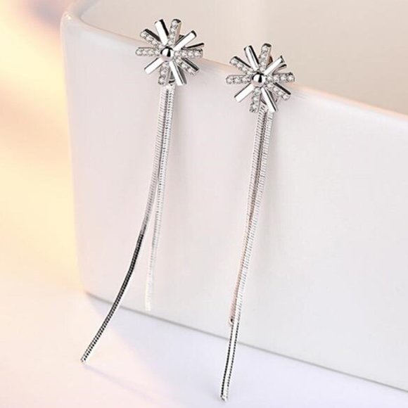 925 sterling silver cubic zirconia earrings for Women, I960